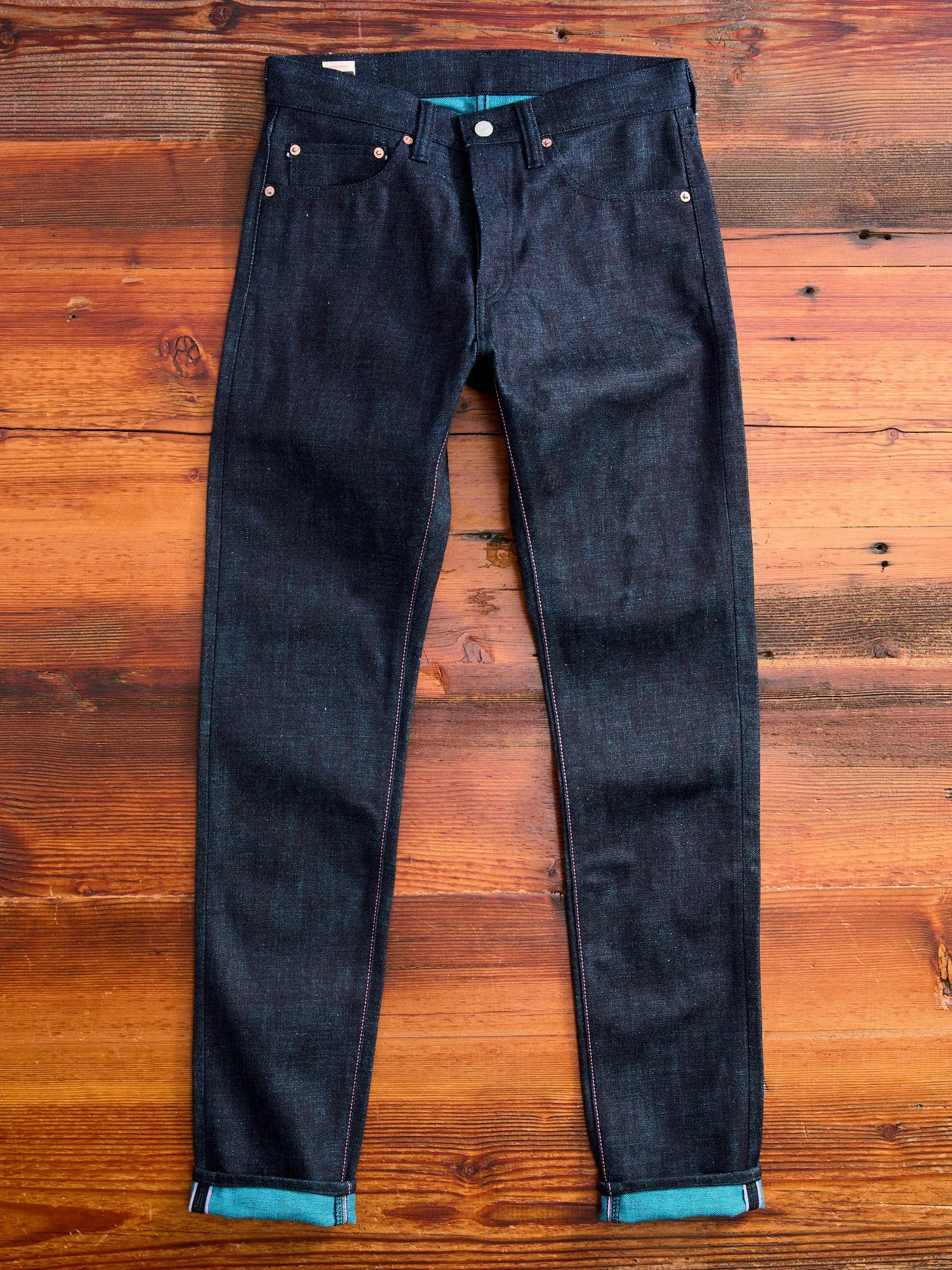 0405-IMSP "Indigo Mint" 15.7oz Selvedge Denim - High Tapered Fit