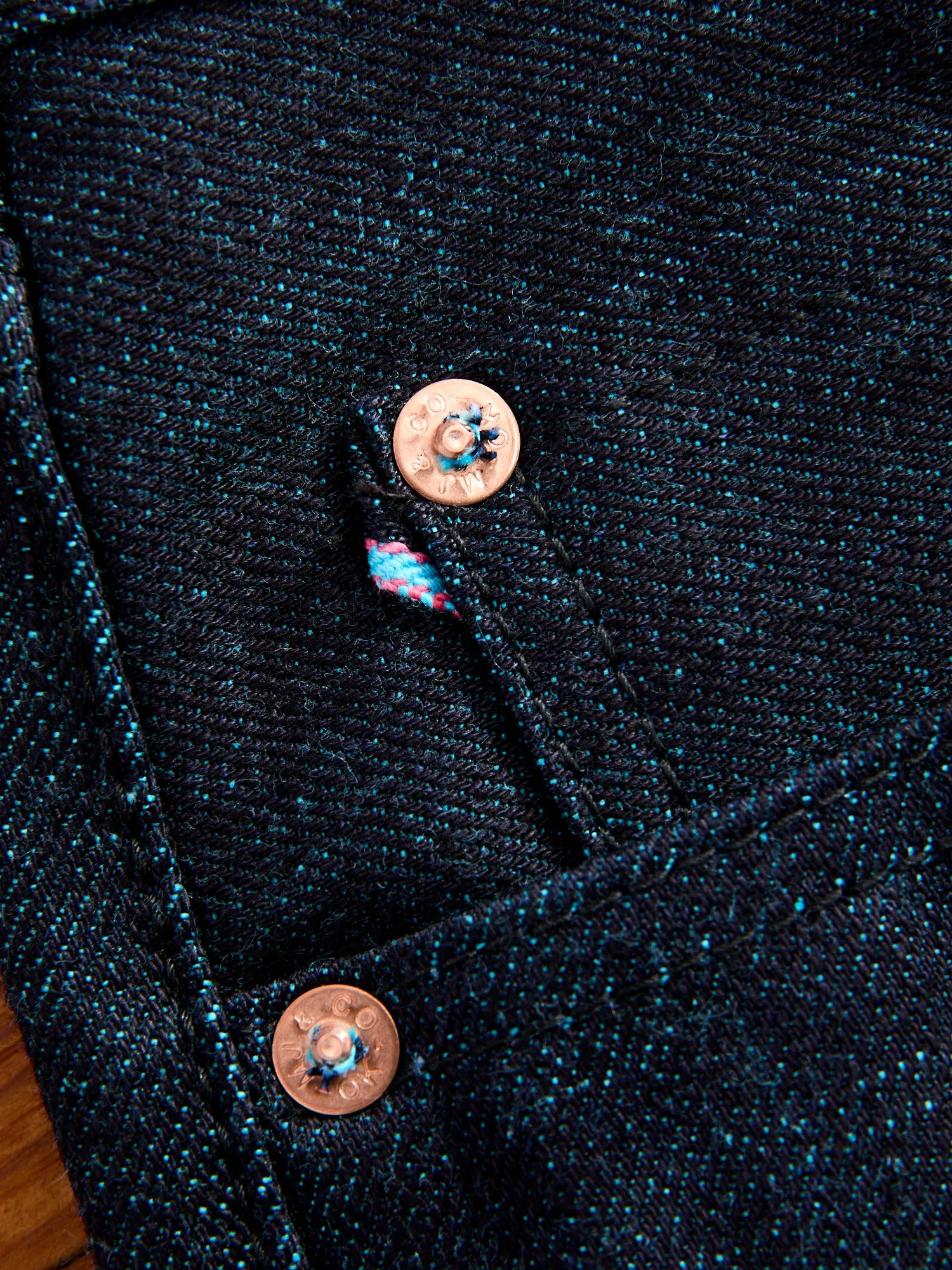 0405-IMSP "Indigo Mint" 15.7oz Selvedge Denim - High Tapered Fit