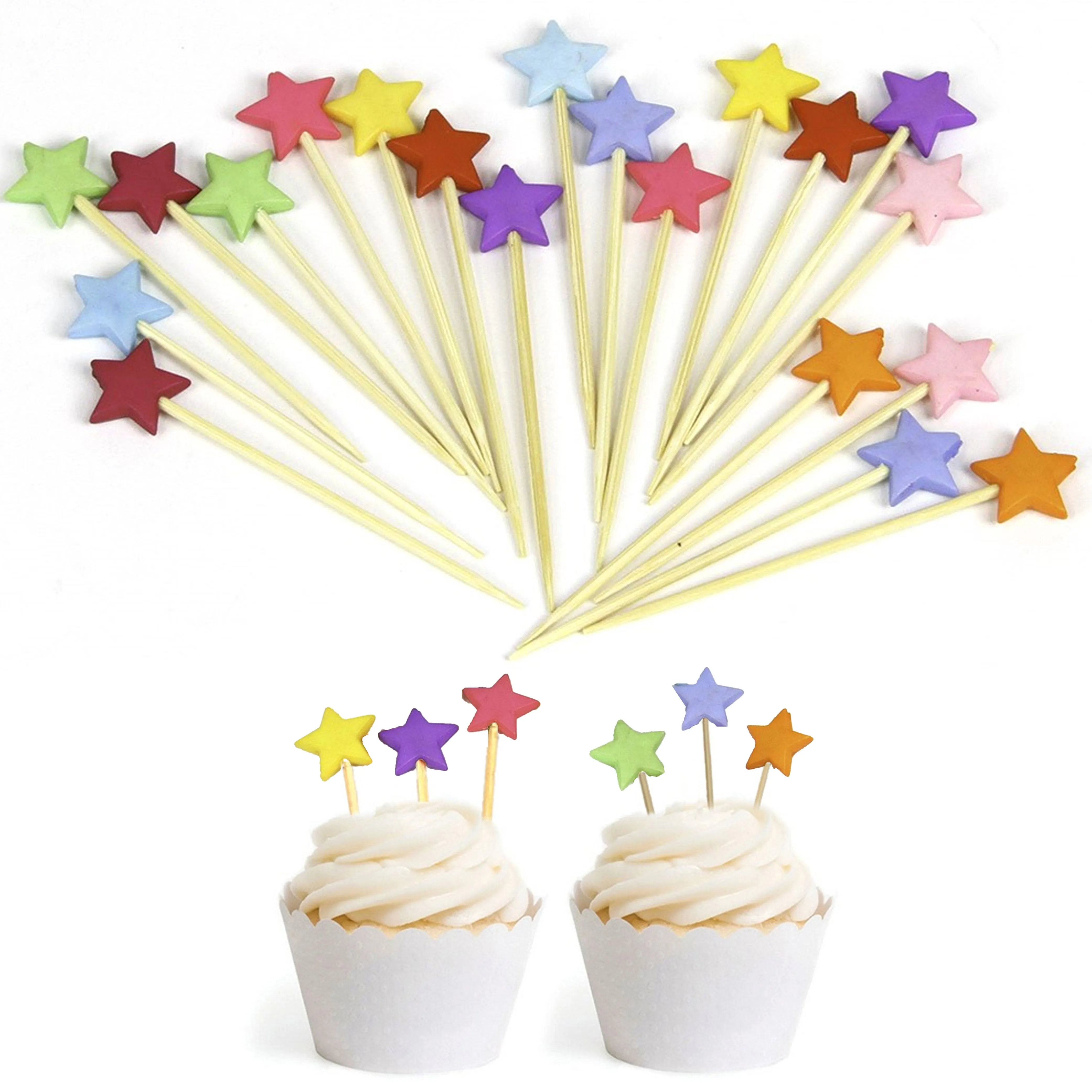100 Star Party Food Picks Toothpicks Cupcake Decoration Cocktail Sandwich Sticks
