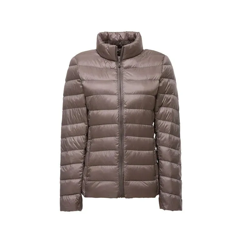 11 Colors Women Korean Slim Fit Stand Collar Puffer Jackets