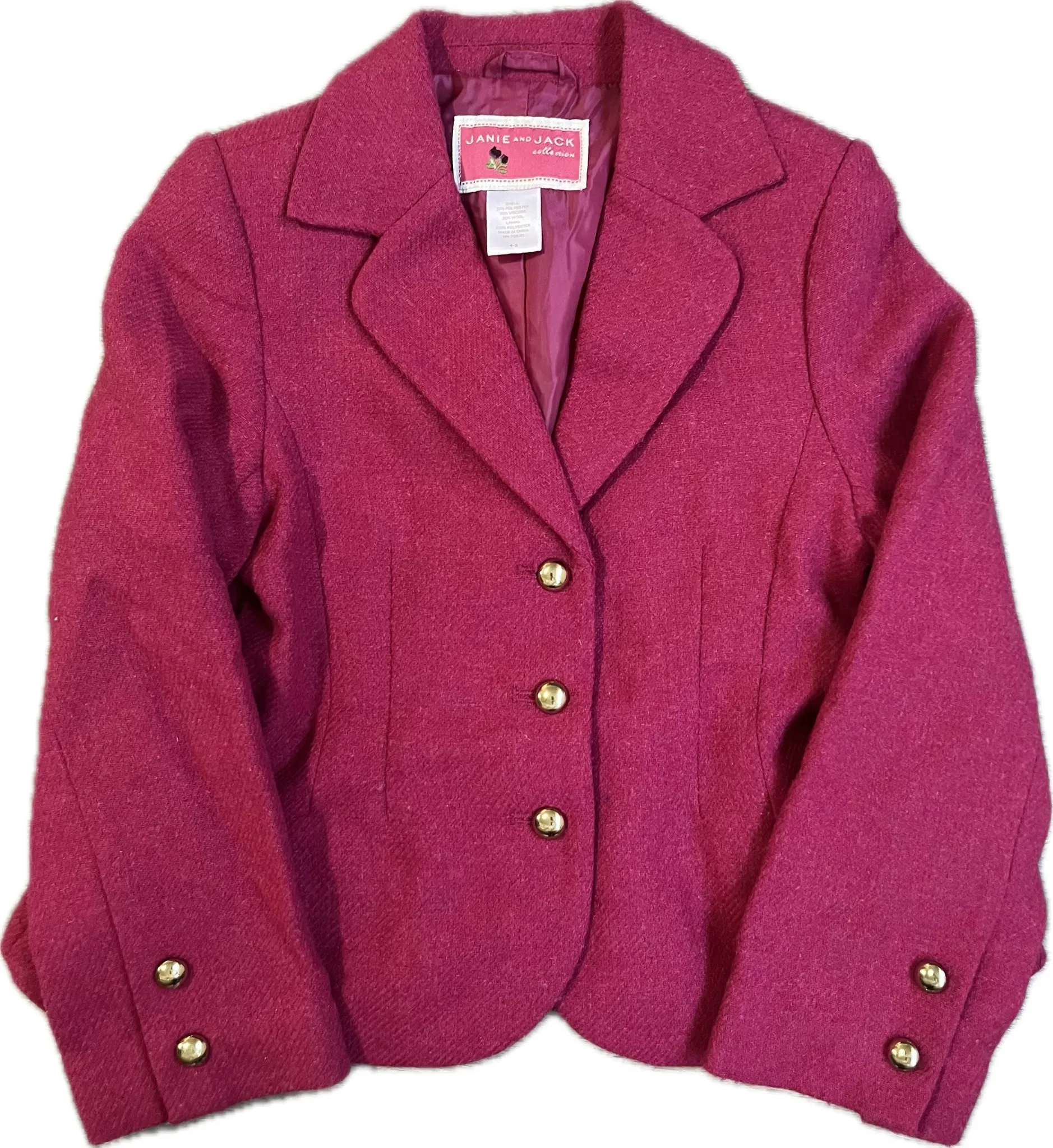 4 YEARS Janie & Jack Girls Outerwear Blazer
