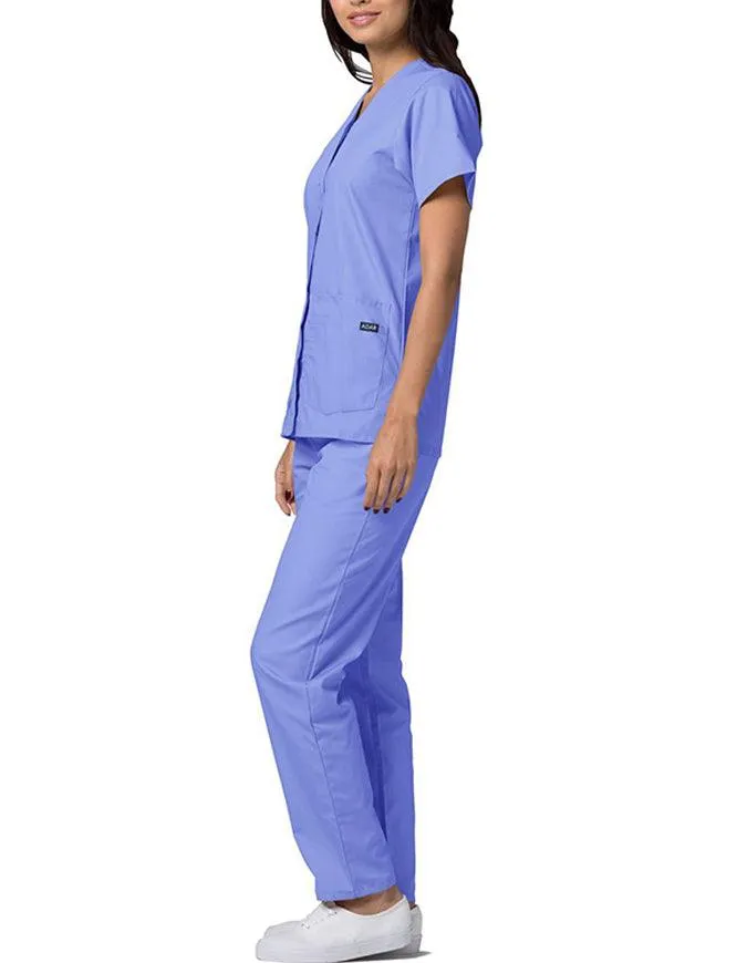 Adar 27.5 Inch Women's Snap-Front Nursing Scrub Top
