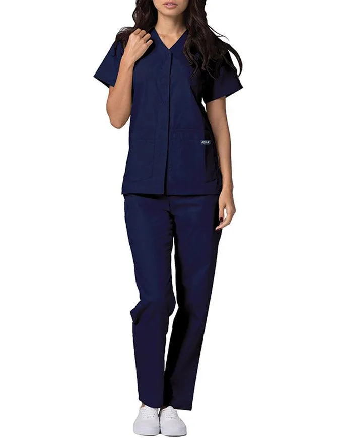 Adar 27.5 Inch Women's Snap-Front Nursing Scrub Top