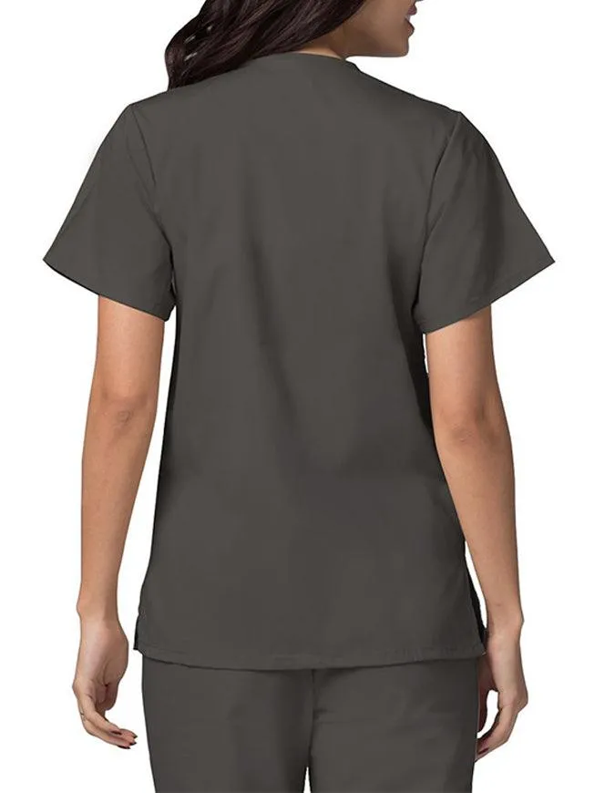Adar 27.5 Inch Women's Snap-Front Nursing Scrub Top