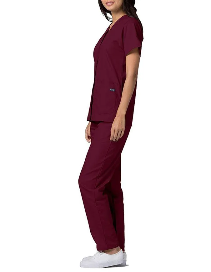 Adar 27.5 Inch Women's Snap-Front Nursing Scrub Top