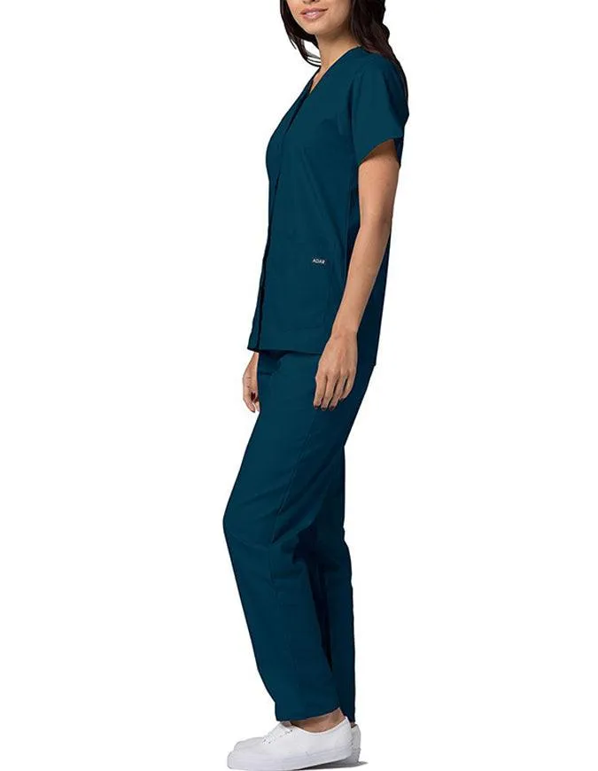 Adar 27.5 Inch Women's Snap-Front Nursing Scrub Top