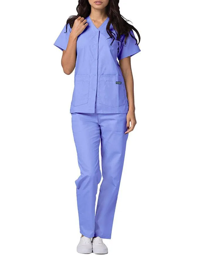 Adar 27.5 Inch Women's Snap-Front Nursing Scrub Top