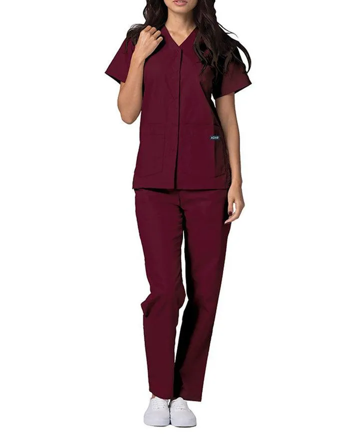 Adar 27.5 Inch Women's Snap-Front Nursing Scrub Top