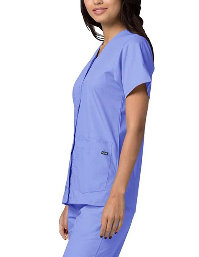 Adar 27.5 Inch Women's Snap-Front Nursing Scrub Top
