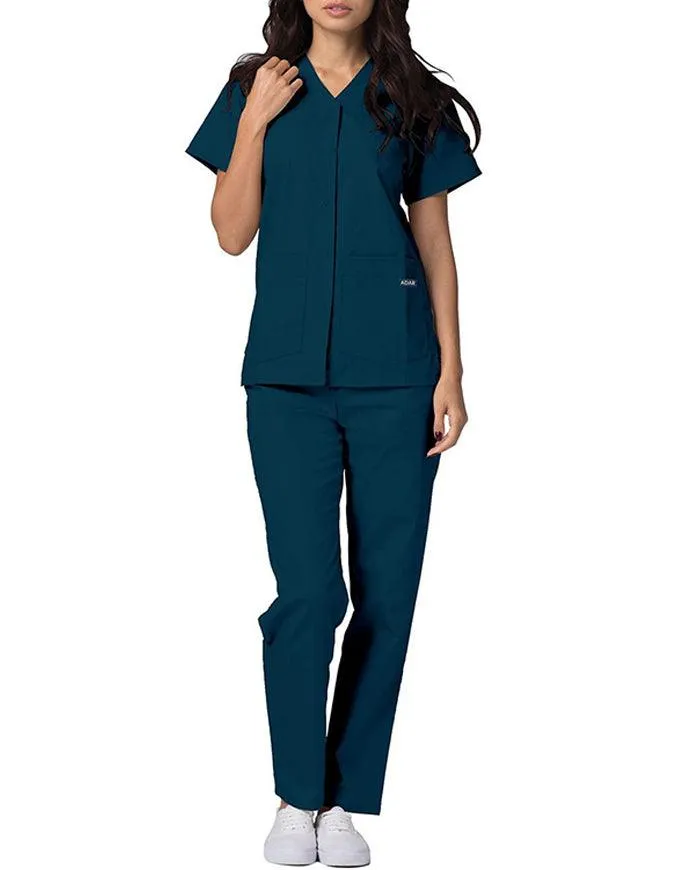 Adar 27.5 Inch Women's Snap-Front Nursing Scrub Top