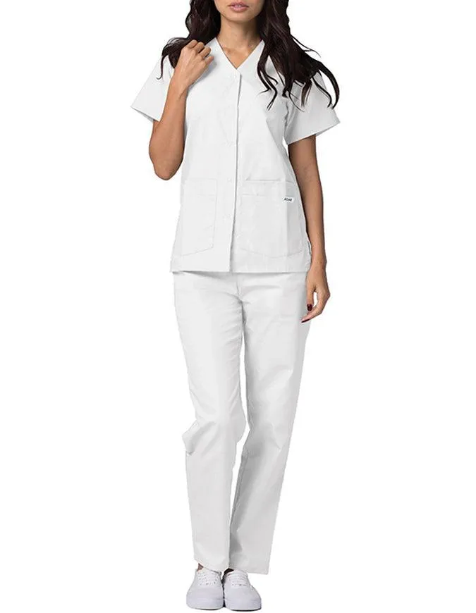 Adar 27.5 Inch Women's Snap-Front Nursing Scrub Top