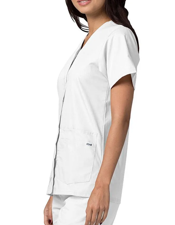 Adar 27.5 Inch Women's Snap-Front Nursing Scrub Top