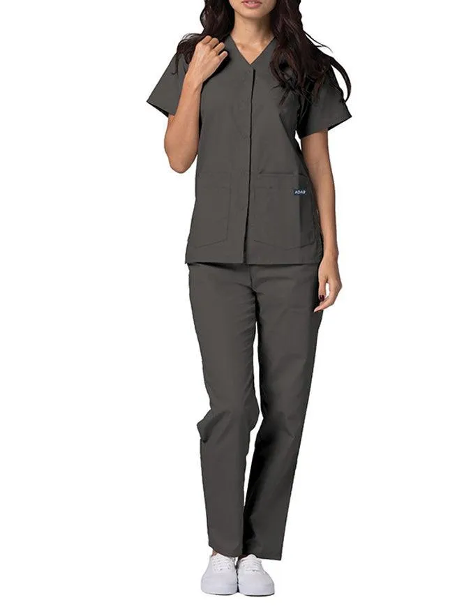 Adar 27.5 Inch Women's Snap-Front Nursing Scrub Top