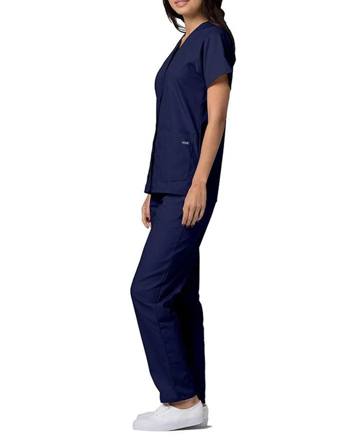 Adar 27.5 Inch Women's Snap-Front Nursing Scrub Top