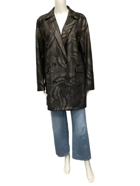 Adore Coat Faux Leather Black Size: L