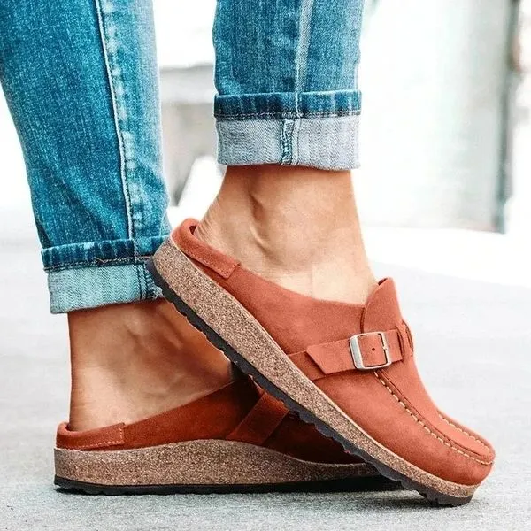 Amy - Orthopedic Leather Serenity Slippers