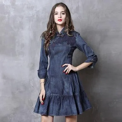 Autumn Denim Women Dress