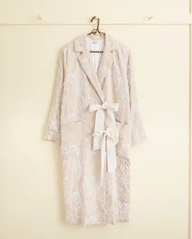 Beaded Perennial Jacquard Coat