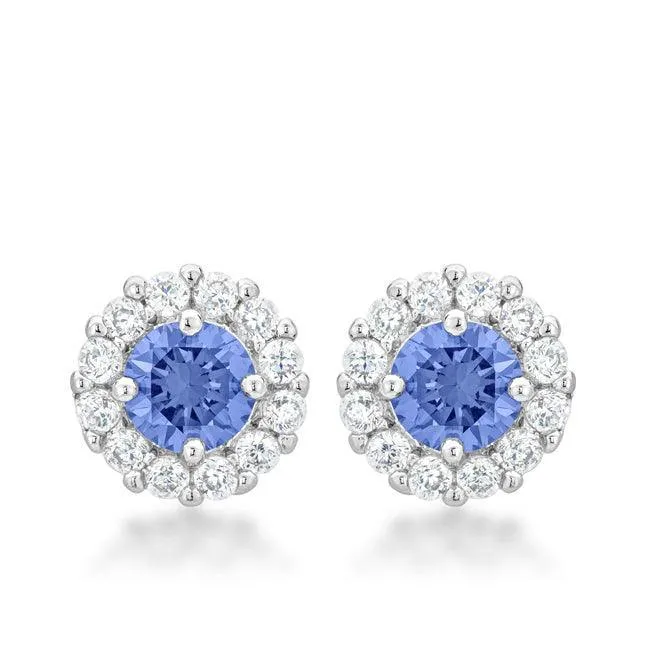 Bella Bridal Earrings in Light Purple