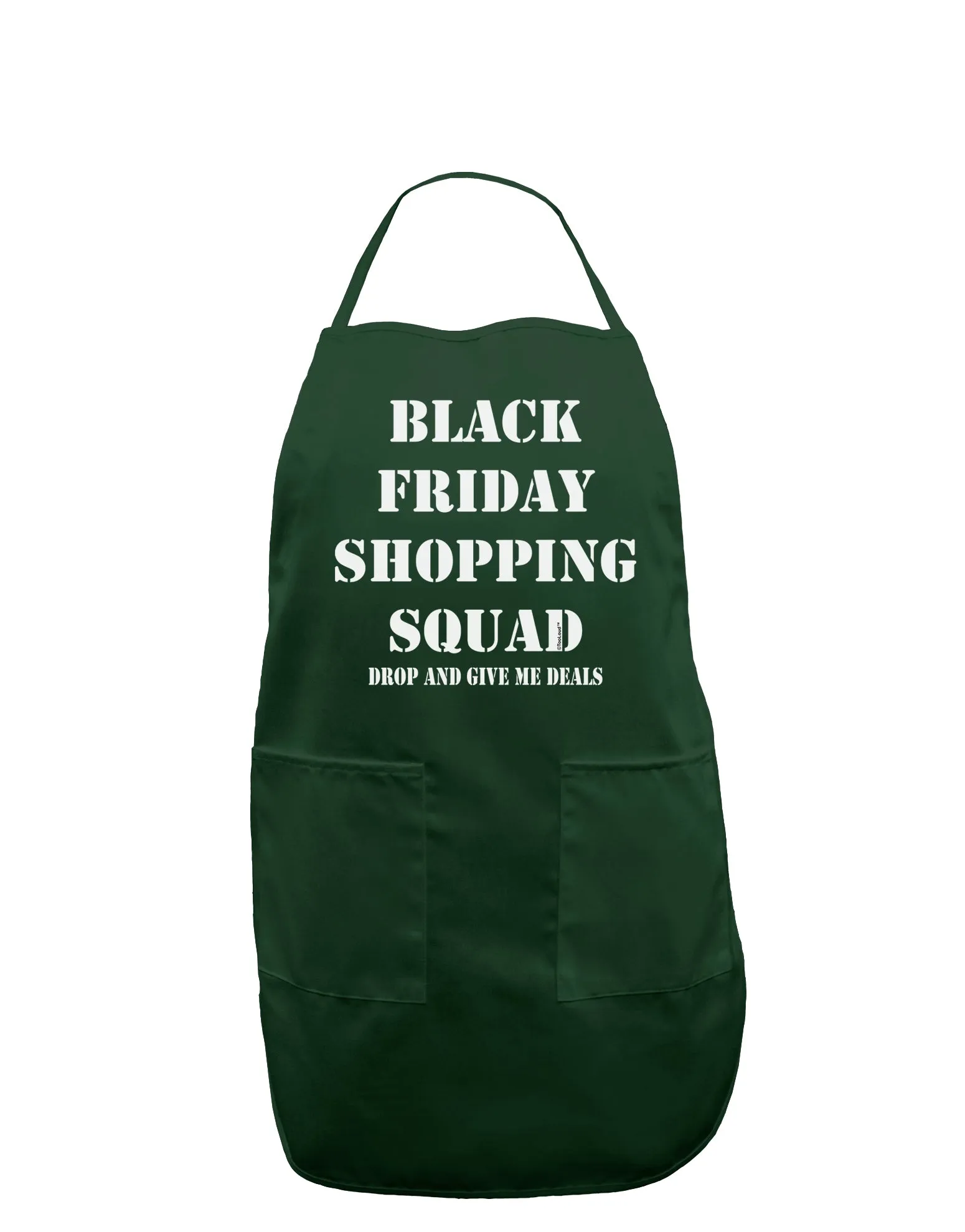Black Friday Shopping Squad - Drop and Give Me Deals Dark Adult Apron