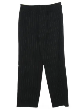 Black Striped Classic Trousers - W32 L31