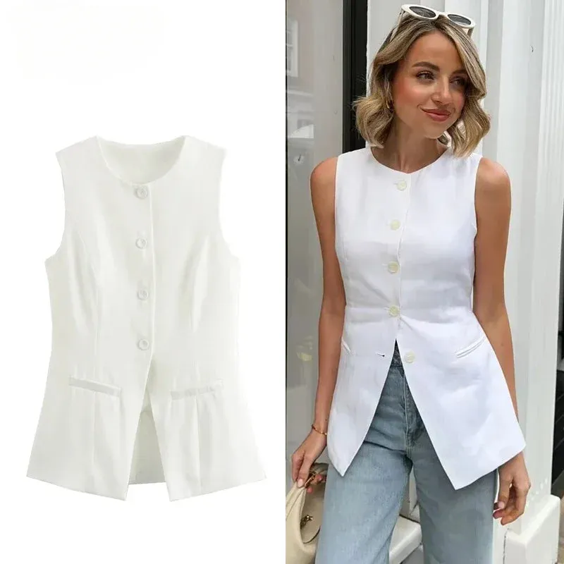 BWQ Classic Tailored Button Vest