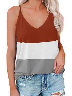 Casual Striped Sleeveless Tank Tops
