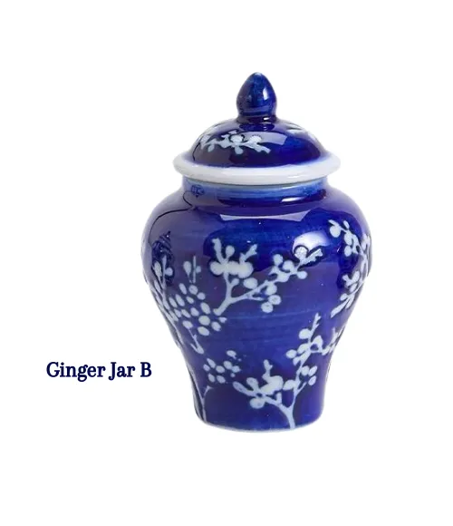 Chinoiserie Mini Ginger Jar with Picks