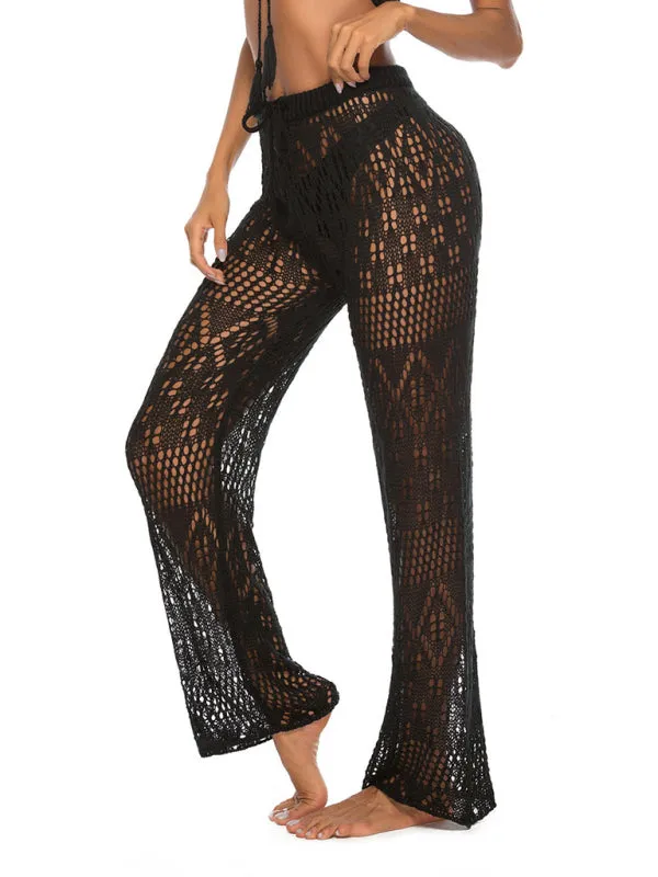 Crochet Knit Summer Vacation Pants - Swim Cover-Up Bottoms
