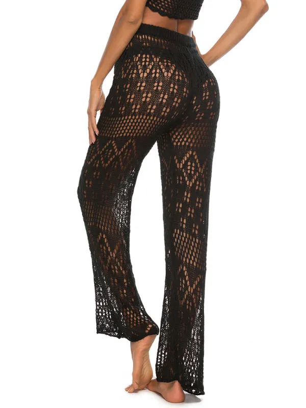 Crochet Knit Summer Vacation Pants - Swim Cover-Up Bottoms