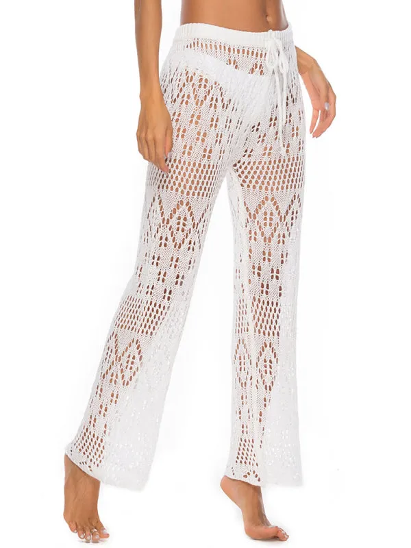 Crochet Knit Summer Vacation Pants - Swim Cover-Up Bottoms