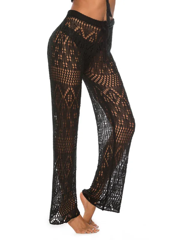 Crochet Knit Summer Vacation Pants - Swim Cover-Up Bottoms