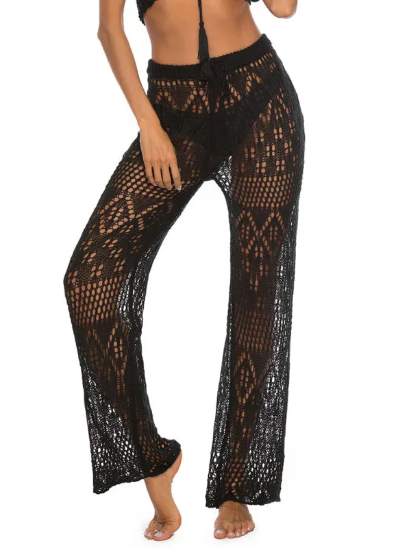 Crochet Knit Summer Vacation Pants - Swim Cover-Up Bottoms