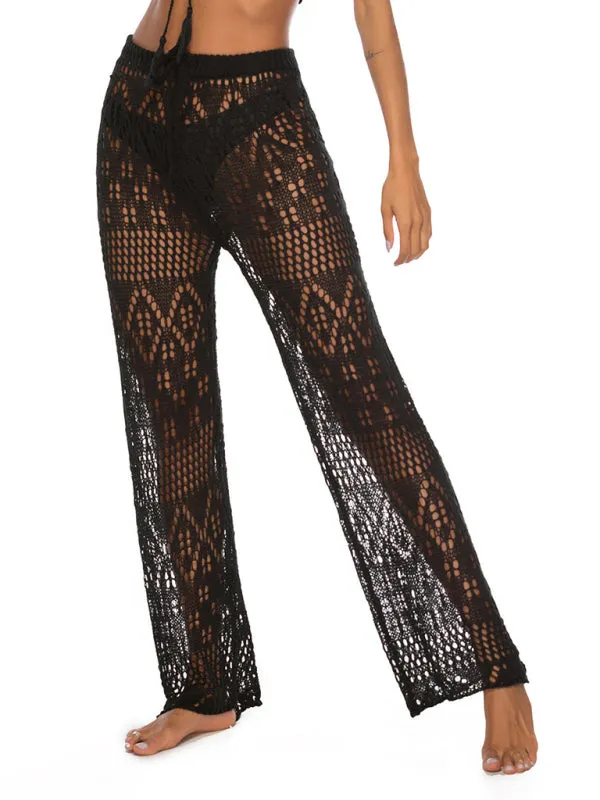 Crochet Knit Summer Vacation Pants - Swim Cover-Up Bottoms
