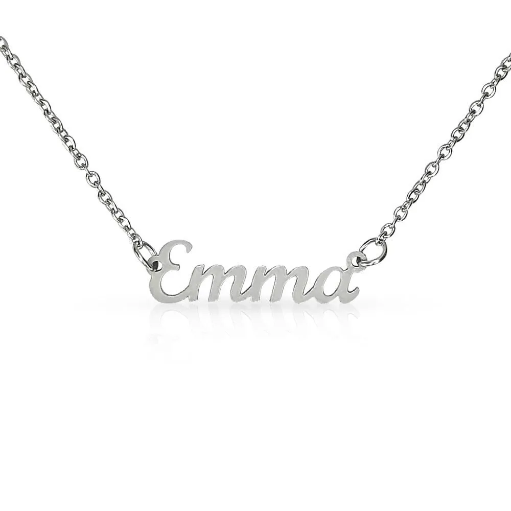 Daughter Custom Personalized Minimalist Name Necklace from Mom with Joy Message
