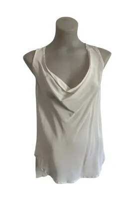 Deval NZ made silk cowl neck blouse, S