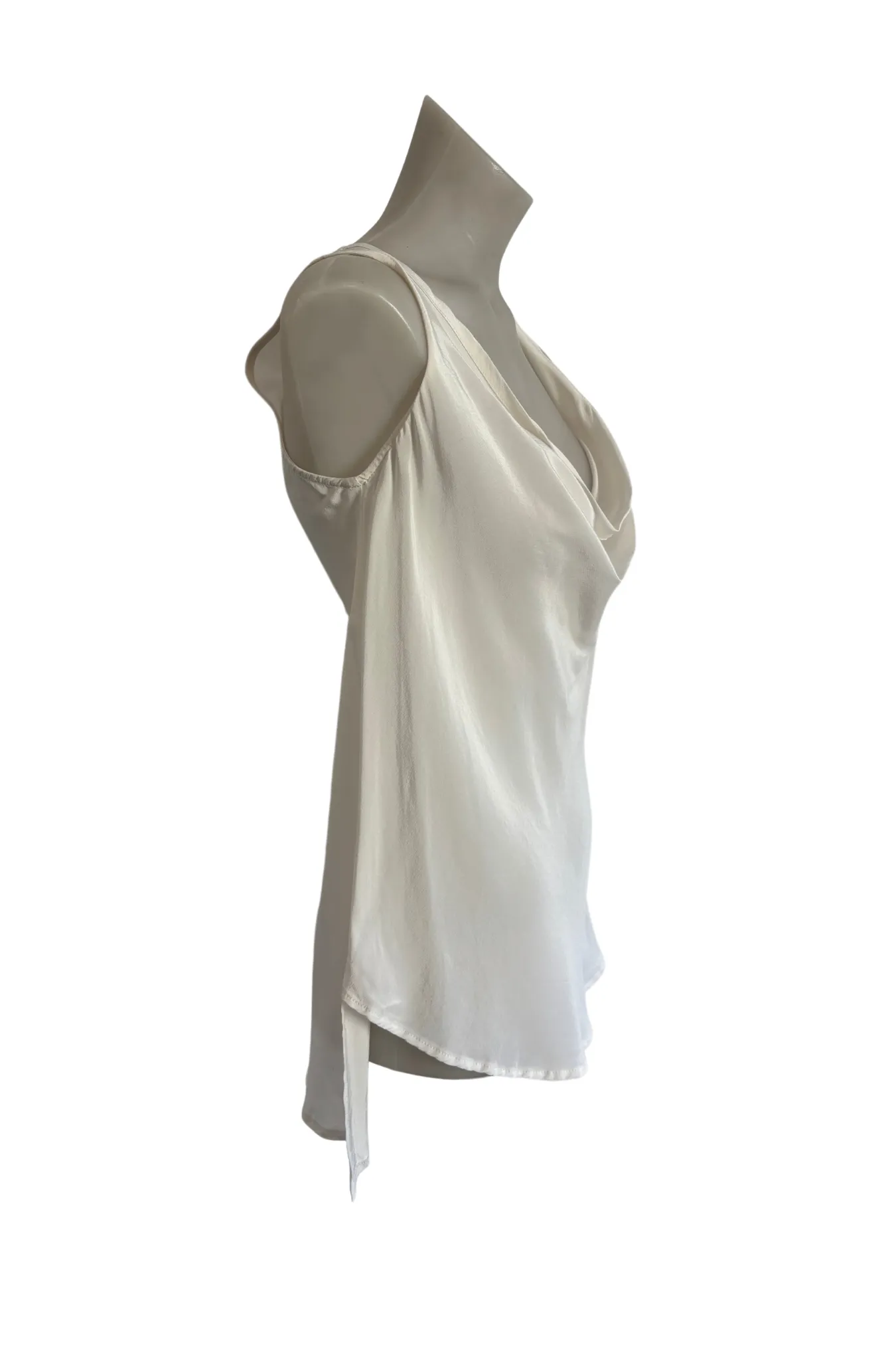 Deval NZ made silk cowl neck blouse, S