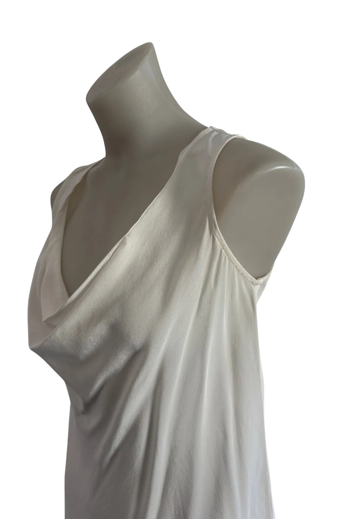 Deval NZ made silk cowl neck blouse, S