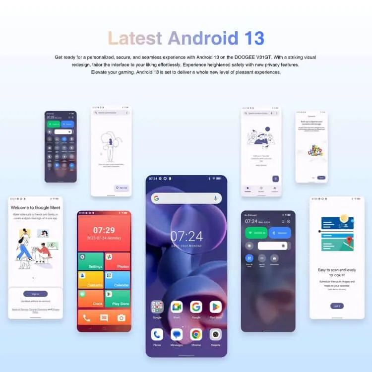 DOOGEE V31GT – Rugged 5G Smartphone with Thermal Imaging, 10800mAh Battery, 6.58" Display, Android 13, Side Fingerprint, OTG, NFC, Google Pay Support