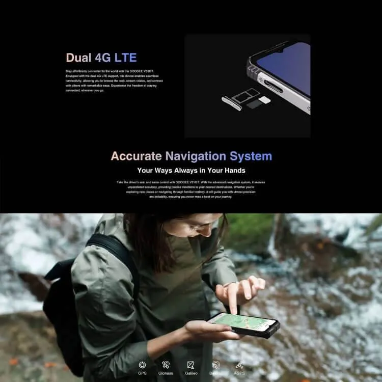 DOOGEE V31GT – Rugged 5G Smartphone with Thermal Imaging, 10800mAh Battery, 6.58" Display, Android 13, Side Fingerprint, OTG, NFC, Google Pay Support