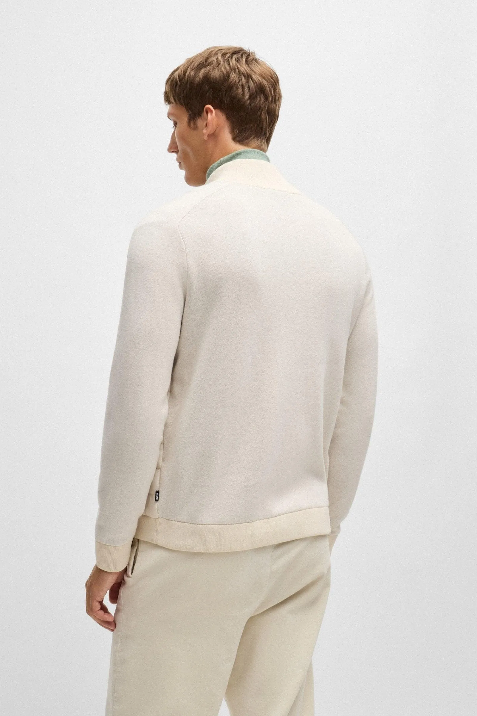 Doudoune bi-matière BOSS beige