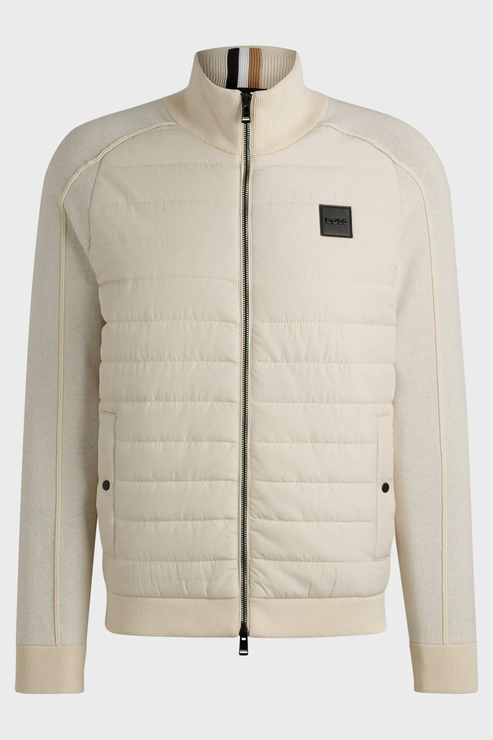 Doudoune bi-matière BOSS beige