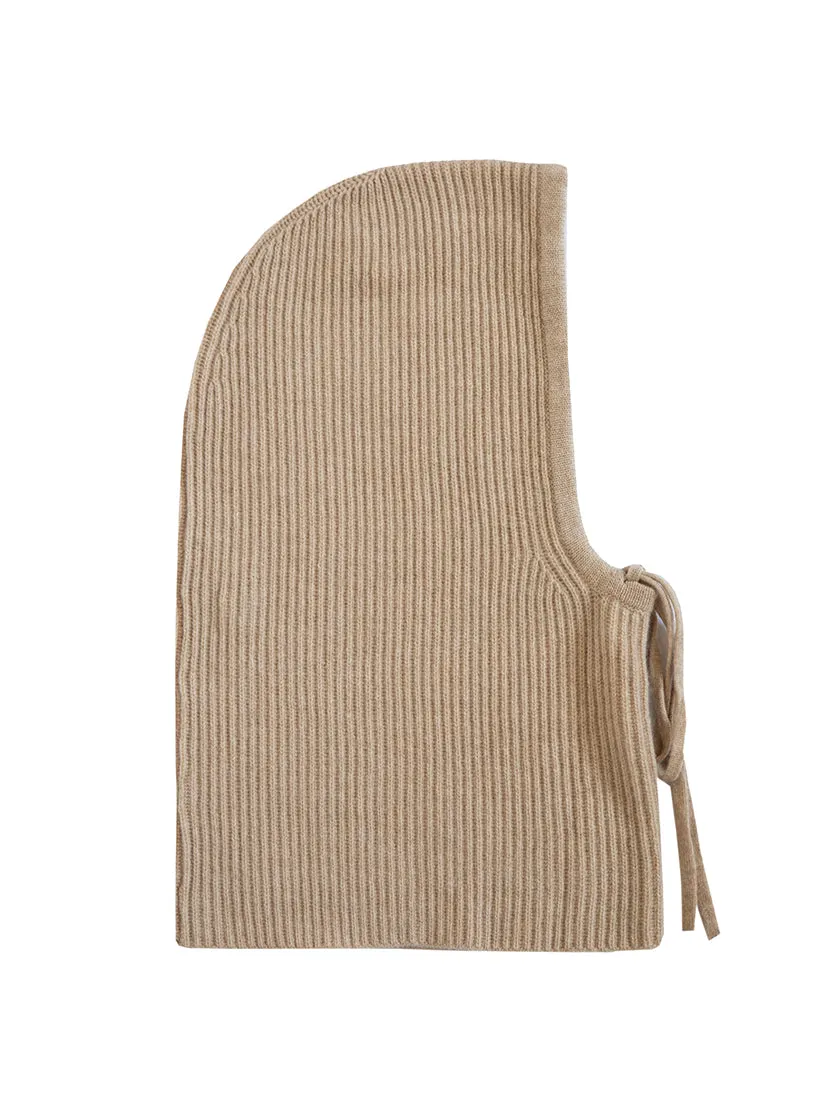 Ellen Camel Marl Cashmere Rib Hood