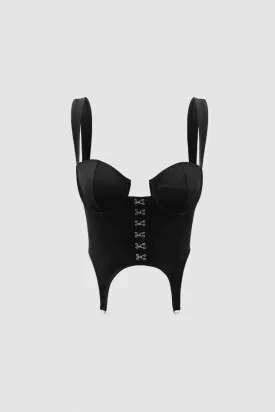 Garter Hook and Eye Bustier Top