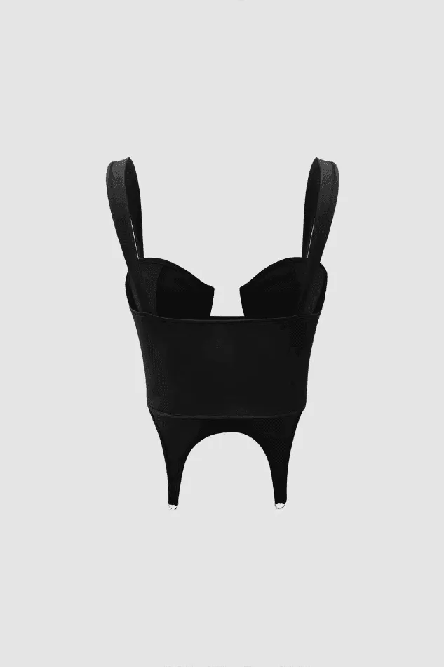 Garter Hook and Eye Bustier Top