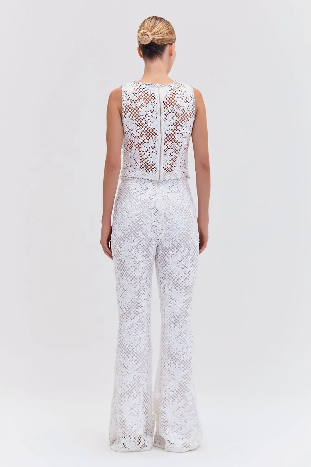 HAND BEADED LACE TOP