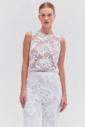 HAND BEADED LACE TOP