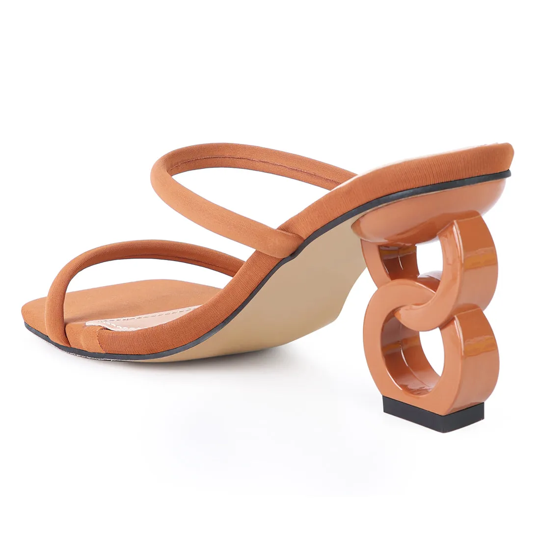 Heel Slide Sandals in Tan