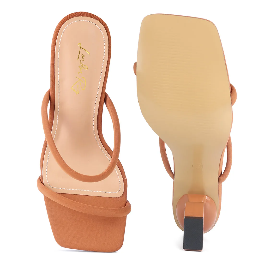 Heel Slide Sandals in Tan
