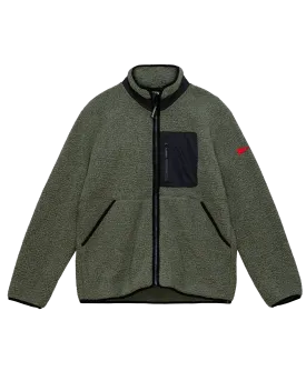 High Pile Utility Fleece Jacket in Thyme